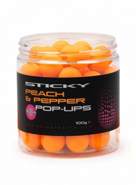 Sticky Baits Peach and Pepper Pop Ups 16mm